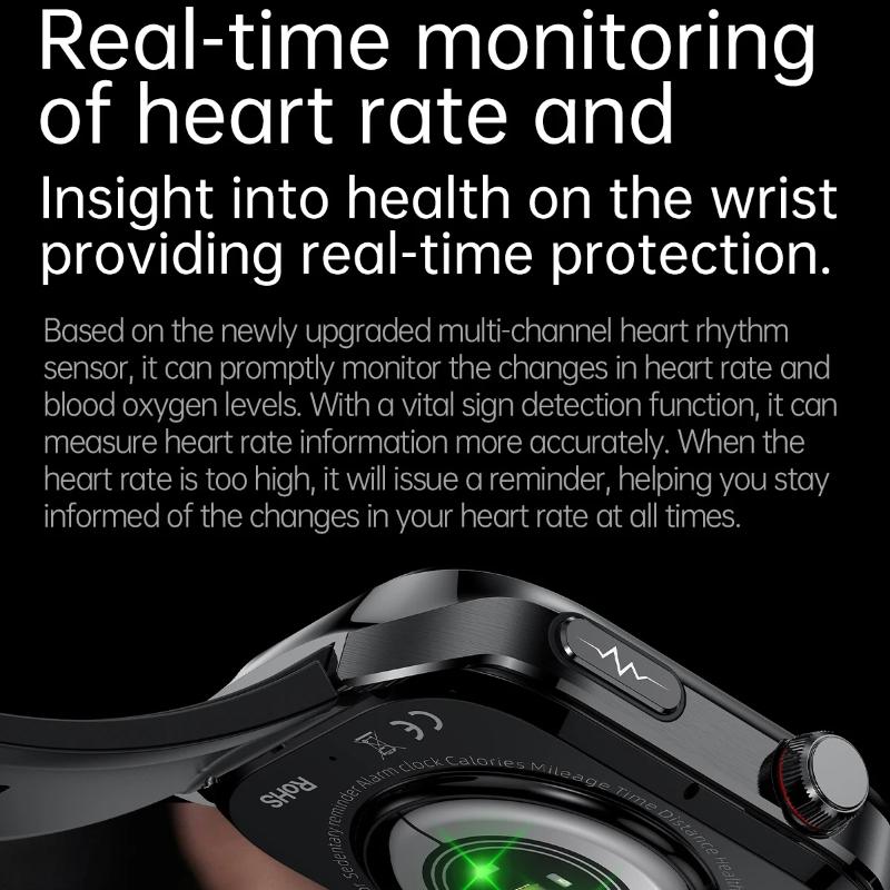 2025 New Smart Watch ECG+PPG Organs Viscera Monitor Clock Men Blood Lipids Uric Acid BP Sport Call Smartwatch for Samsung Galaxy