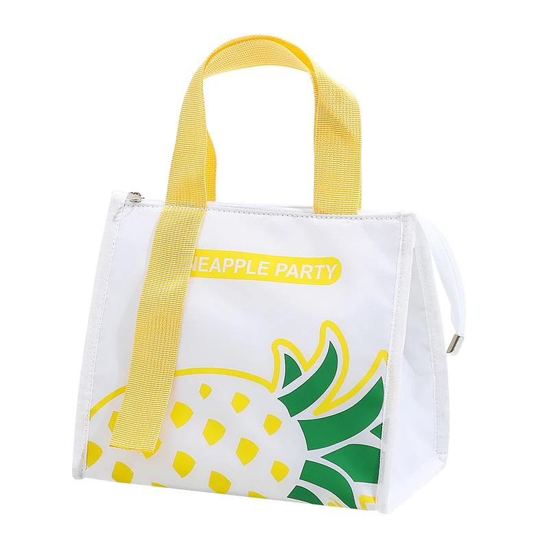 Portable Cartoon Lunch Bags for Office Students Convenient Thermal Insulation Lunchbox Bag Fresh Cooler Pouch Food Bento Contain