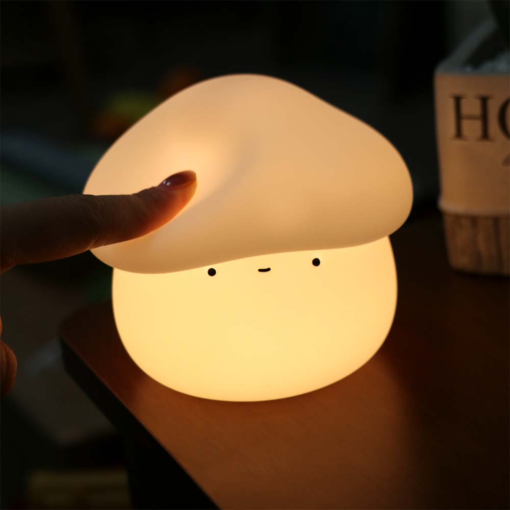 Dimmable Mushroom Night Lamp Silicone LED Bedside Lamp Room Decor Sleeping Night Lamp  Bedrooms