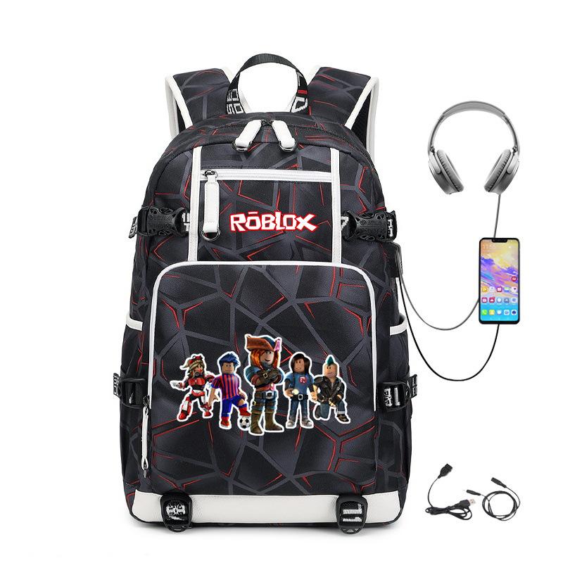 Cartoon Game Merchandise With Usb Hiking Bag College Students Outdoor Travel Large Capacity Backpack Bag