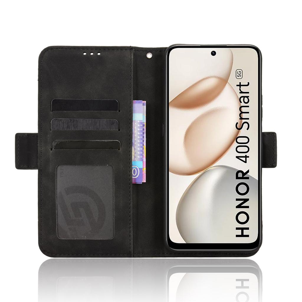 For Honor 400 Smart Leather Case Phone Wallet Cover with Multiple Card Slots