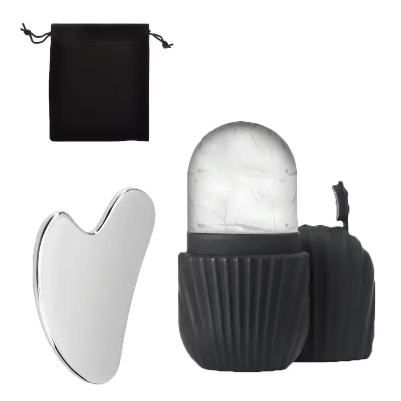 3/4/5/9Pcs Silk Sleep Set Eye Mask Satin Bonnet Memory Foam Pillow Gua Sha Ice Roller Face Massager Women Gift Style Accessories