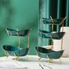 Light Luxury 3-Tier Ceramic & Iron Dessert Fruit Stand