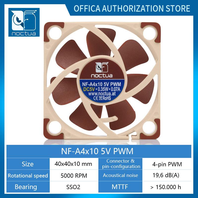 Noctua NF-A4x10 PWM 3pin/4pin 12V/5V Case Fan 40x40x10mm Thin Fan PWM Intelligent Temperature Control Ultra Small Fan NF-A4X10 PWM коричневый