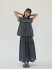 DOUBLE QUOTES Mui Smoking Blouse (Black Dot)