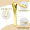 3 Pack Zinc Alloy Facial Cream Spoon, Cosmetic Spatula for Skincare - Silver Gold Rose Gold Mini Beauty Scoop for Eye Cream & Mask Application