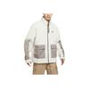Nike Embroidered Logo Zip-Up Fleece-Lined Jacket Men Outerwear White DV8183-072