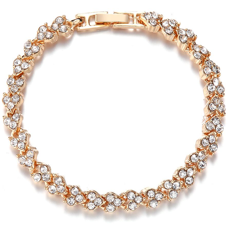 Korean Style Rhinestone Crystal Roman Bracelet Wristband Fashion Accessory