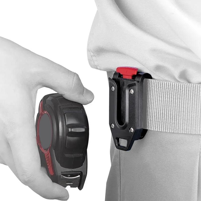 Tape Measure Rack Tape Automatic Buckle Measure Thickened Belt Clip Fixed Plastic Portable Tool Holder Clip Durable Easy Install