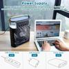 Desk Fan Night Light Rechargeable Portable Fan Electric Desktop 5 Holes Fans for Room Led USB Household Use Water Mist Mini Home