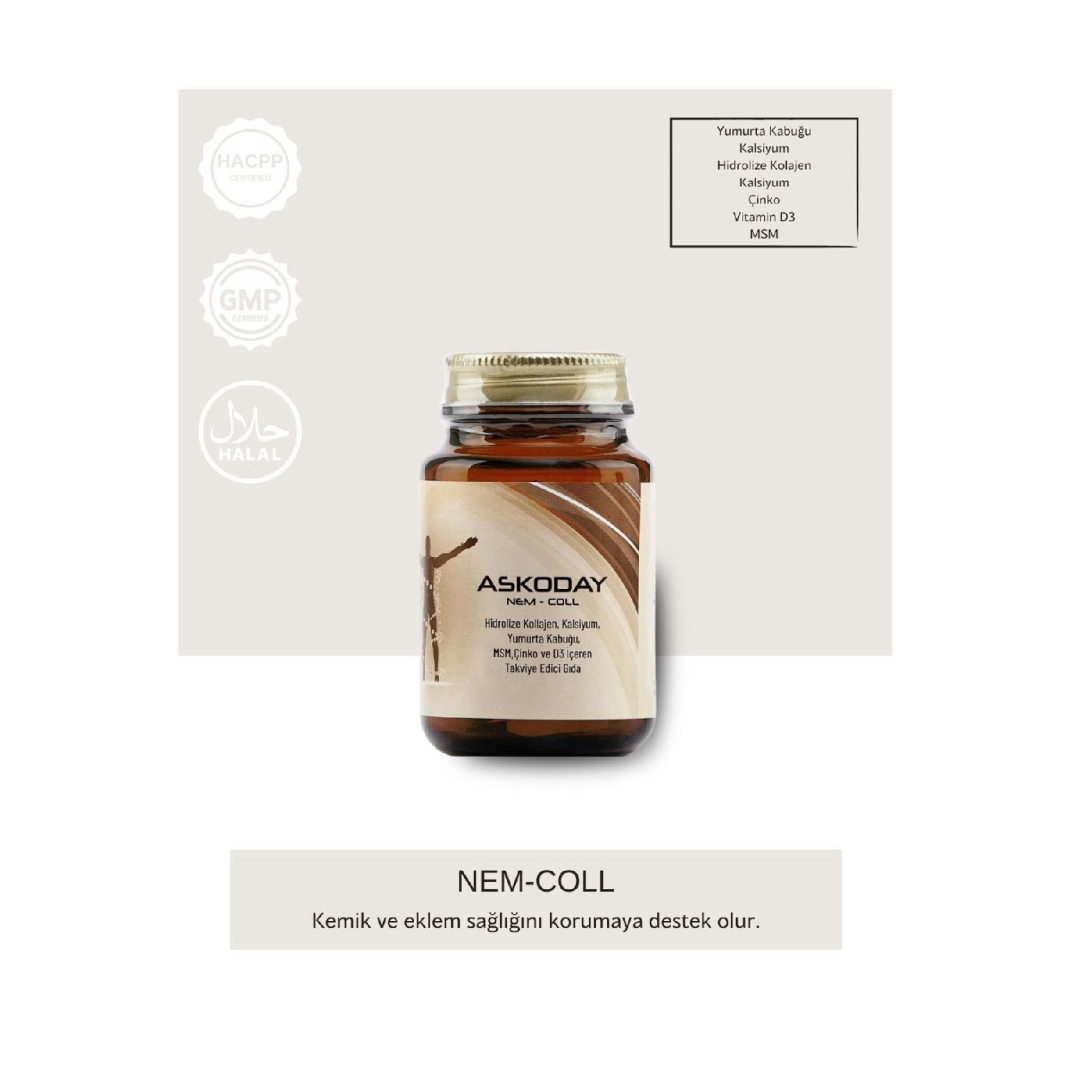 

Nem-coll 30 Tablet Eggs Extract, Hydrolyized Collagen And Vitamins