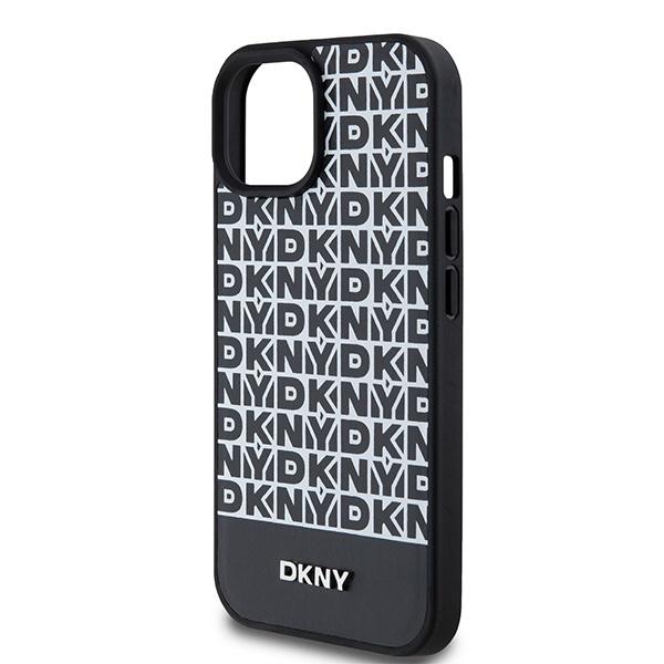 Dkny Dkhmp15Spsospk Iphone 15 / 14 / 136.1 Czarny/Black Hardcase Leather Printed Pattern Metal Logo Magsafe