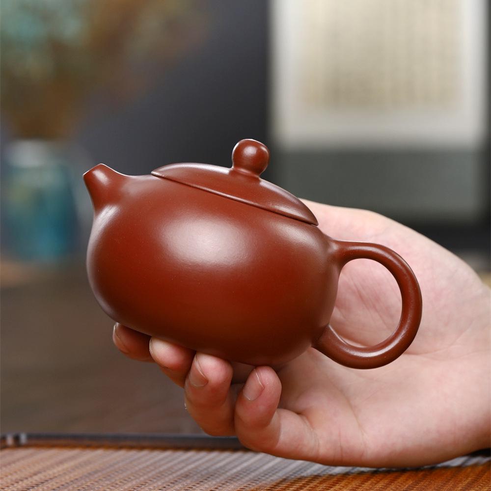 Handmade Xi Shi Teapot by Artist Wang Guowang - Da Hong Pao Zisha Clay