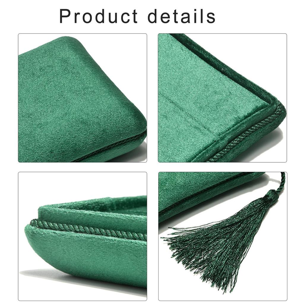 Kompaktowe aksamitne etui na biżuterię Aksamitne etui podróżne na biżuterię Łatwe do przenoszenia Organizery Efektywna organizacja Uchwyt