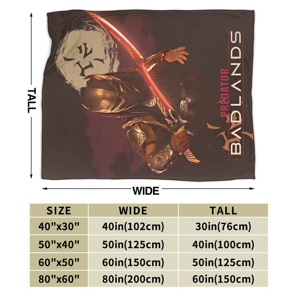 Predator Badlands 2025 Movies Warm Soft Blanket  Decorative Plush Throw Blanket Funny Couch Bed Flannel Bedspread Sofa Bed Cover