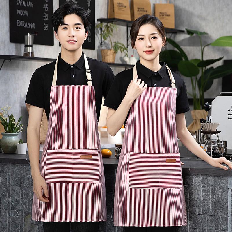 Women's Thickened Neck-Hanging Apron for Coffee Shops, Kitchens, and Baking Studios