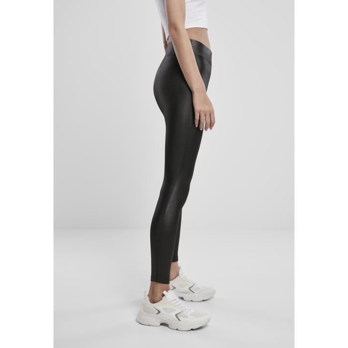 Damen Leggings - Urban Classics - Lederimitat - Schwarz - Fitness - Laufen
