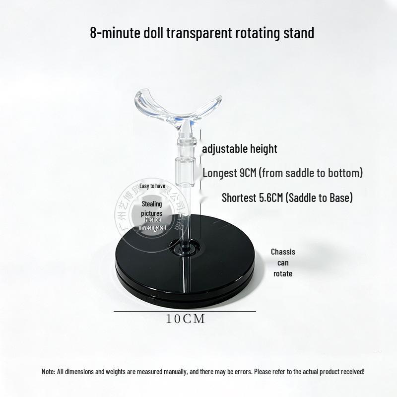 Adjustable Stainless Steel Doll Stand for 30cm to 60cm BJD Dolls with Multiple Support Points