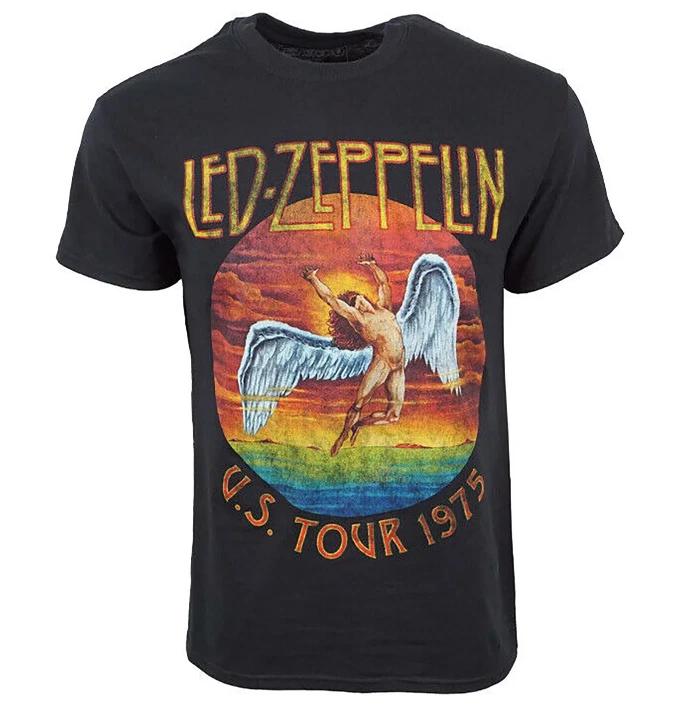 Led Zeppelin 1975 Us Tour T Shirt Original License Shirt XL