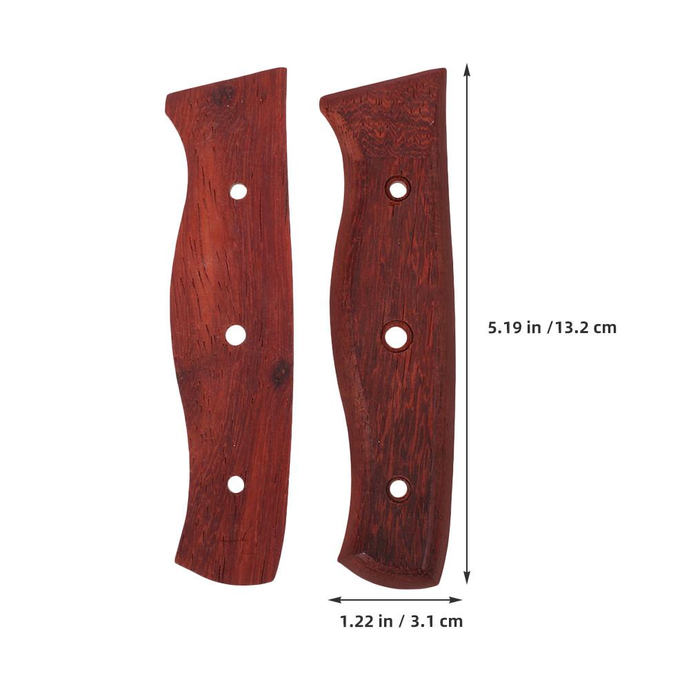 

2Pcs Wood Knife Handle Replacement Universal Fit Ergonomic Wood Grip Kitchen Cutter Knife Handle Repair Scales