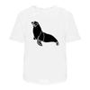 'Sea Lion Silhouette' T Shirt 100 Cotton S XXL TA062563 Vintage Washed Top For Everyday Wear Comfortable Stylish Breathable