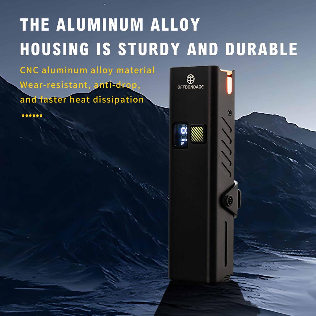 OFFBONDAGE Bicycle Headlight Aluminum Alloy Waterproof Bike Front Light Digital Display 2000mAh USB Rechargeable MTB Cycling Lam 7