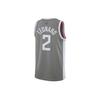 Nike NBA Retro Basketball Jersey Clippers Leonard No. 2 Men Tops Grey CW6808-003