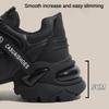 Dickbesohlte Papa-Schuhe für Damen im Herbst und Winter, neuer Retro-Stil, leichte, kleine, höhenverstellbare Freizeit-Sportschuhe