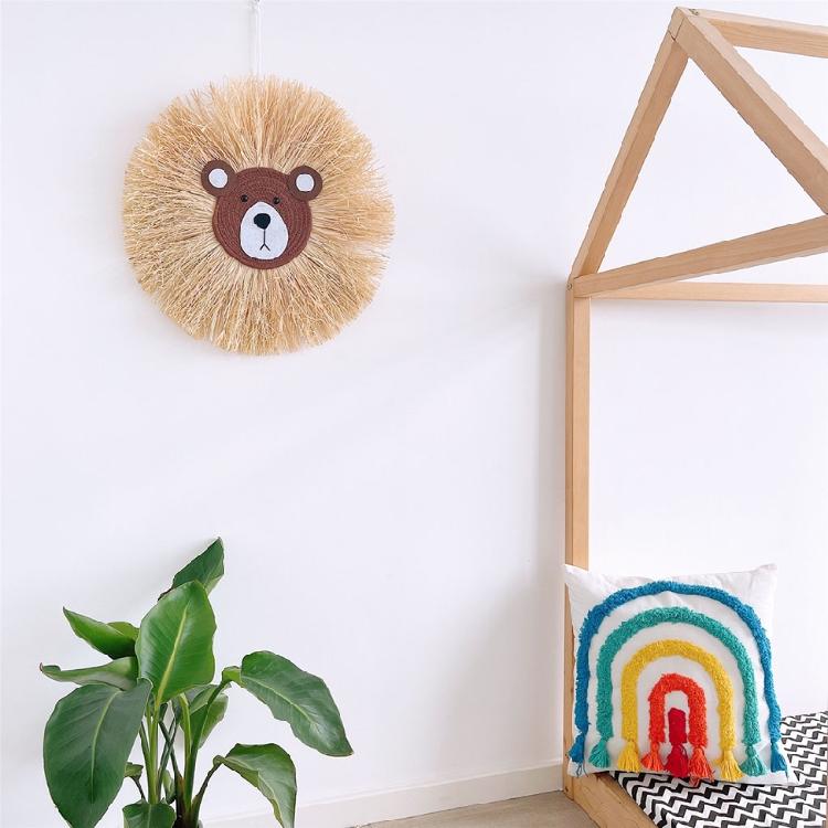 Cartoon Woven Wall Hanging Handmade Raffia Home Children Room Decor Bohemian