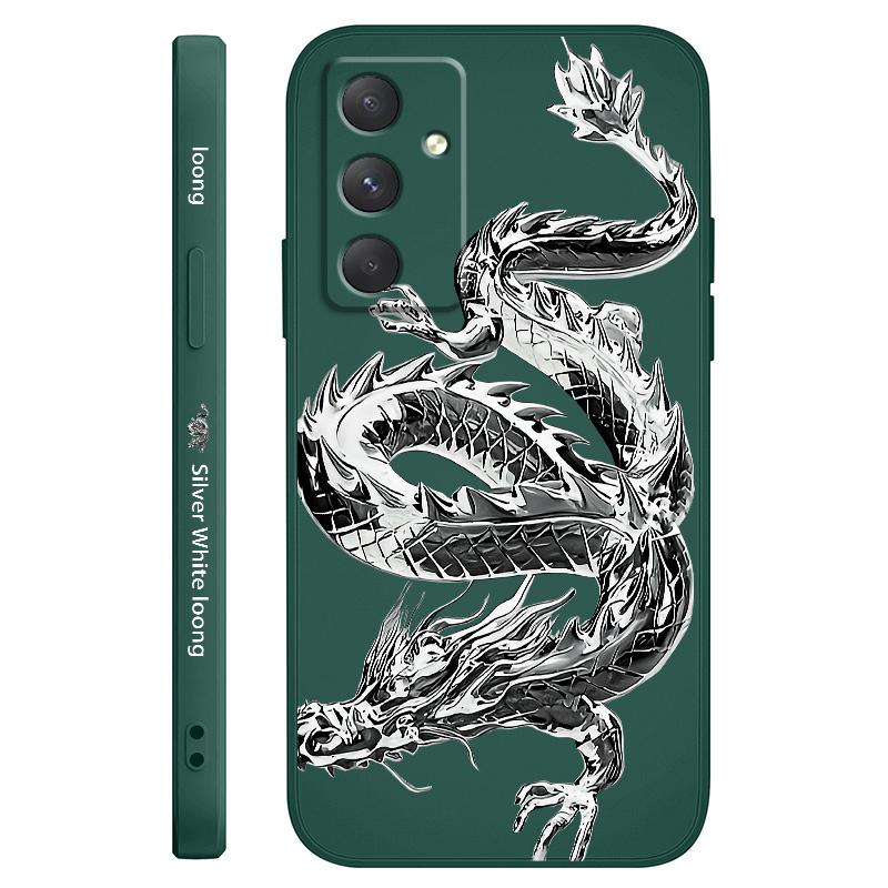 

Metal Dragon Phone Case For Samsung Galaxy A55 A35 A25 A15 A56 A36 A26 A16 A06 A05 A05S A54 A34 A24 A14 A04 A04S A04E 4G 5G Cove Samsung A54 5G темно-зеленого