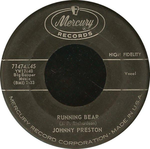

7inch Record JOHNNY PRESTON - Running Bear 71474X45 Mercury 1959 US Rock Used