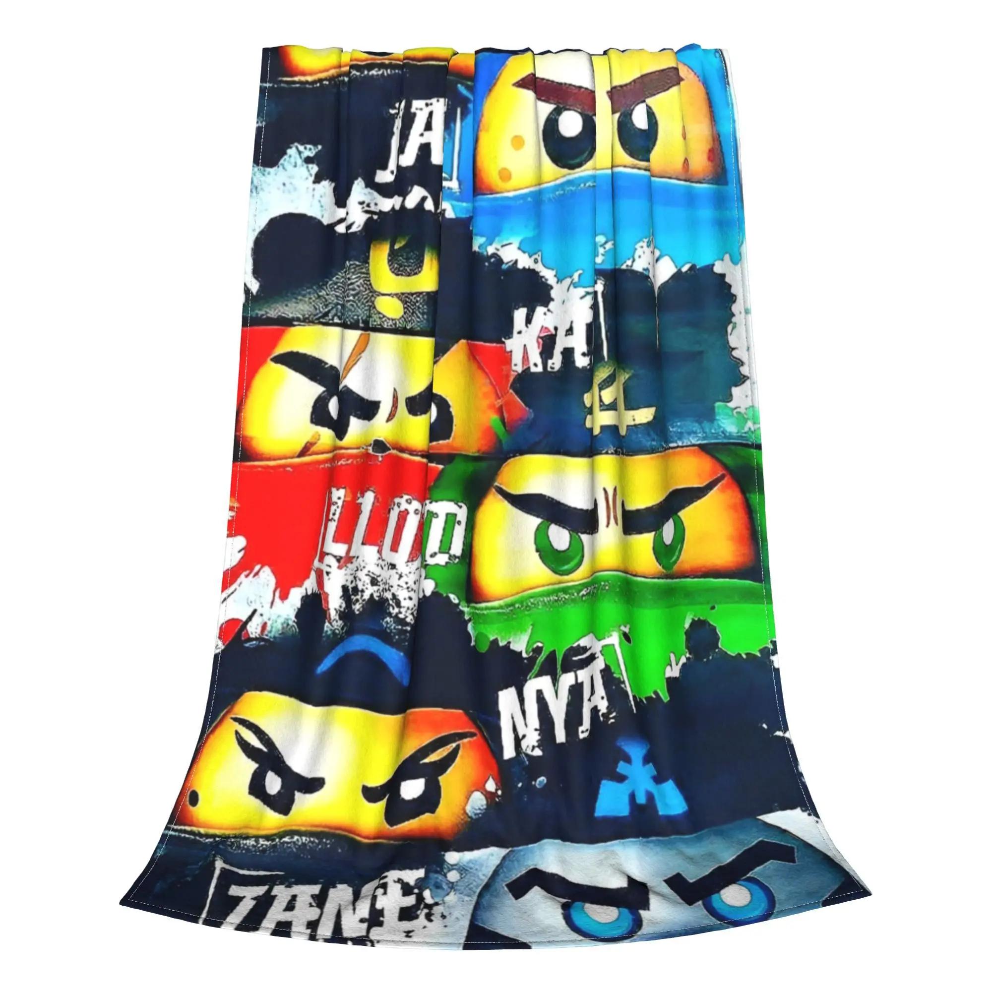 

Ninjagos Flannel Throw Blanket Novelty Home Quilt Soft Plush xcm for Cozy Comfort 100x150cm