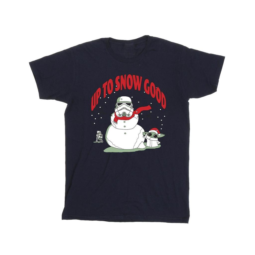 Star Wars Mandalorian Boys Up To Snow Good Cotton T-Shirt