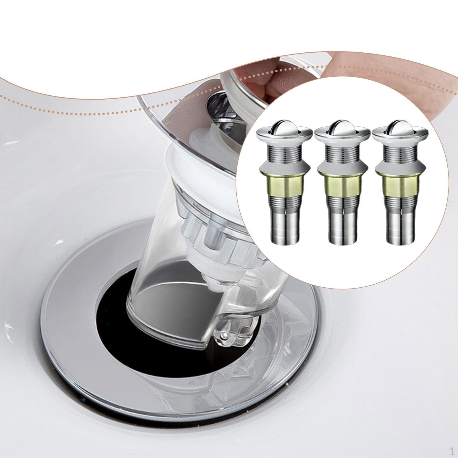 

3 штуки Слив для раковины в ванной на замену со съемной корзиной-фильтром Прочный Простая сборка Style D