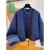 2025 Spring/Autumn Korean Chic Plus Size Quilted Loose Cotton Jacket for Women