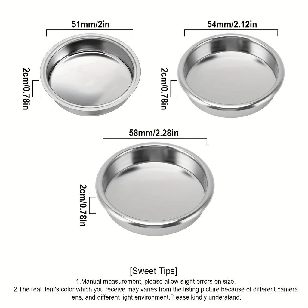 51/54/58mm Back Flush Blind Filter, Stainless Steel Backflush Insert Disk Filter Portafilter Basket Coffee Machine Accessories