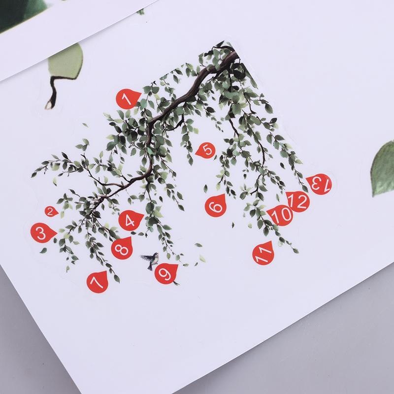 2Pcs/Set Removable Self Adhesive Stickers Tree Branches Leaves Birds Wall Stickers Bedroom Living Room Decoration Accessories