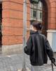 Chaqueta de motociclista retro de cuero marrón para mujer (2024): corta y holgada, ideal para primavera y otoño, estilo coreano.