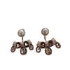 Light luxury zircon round artificial pearl ear buckle French retro fashion temperament earrings high-end exquisite earrings women