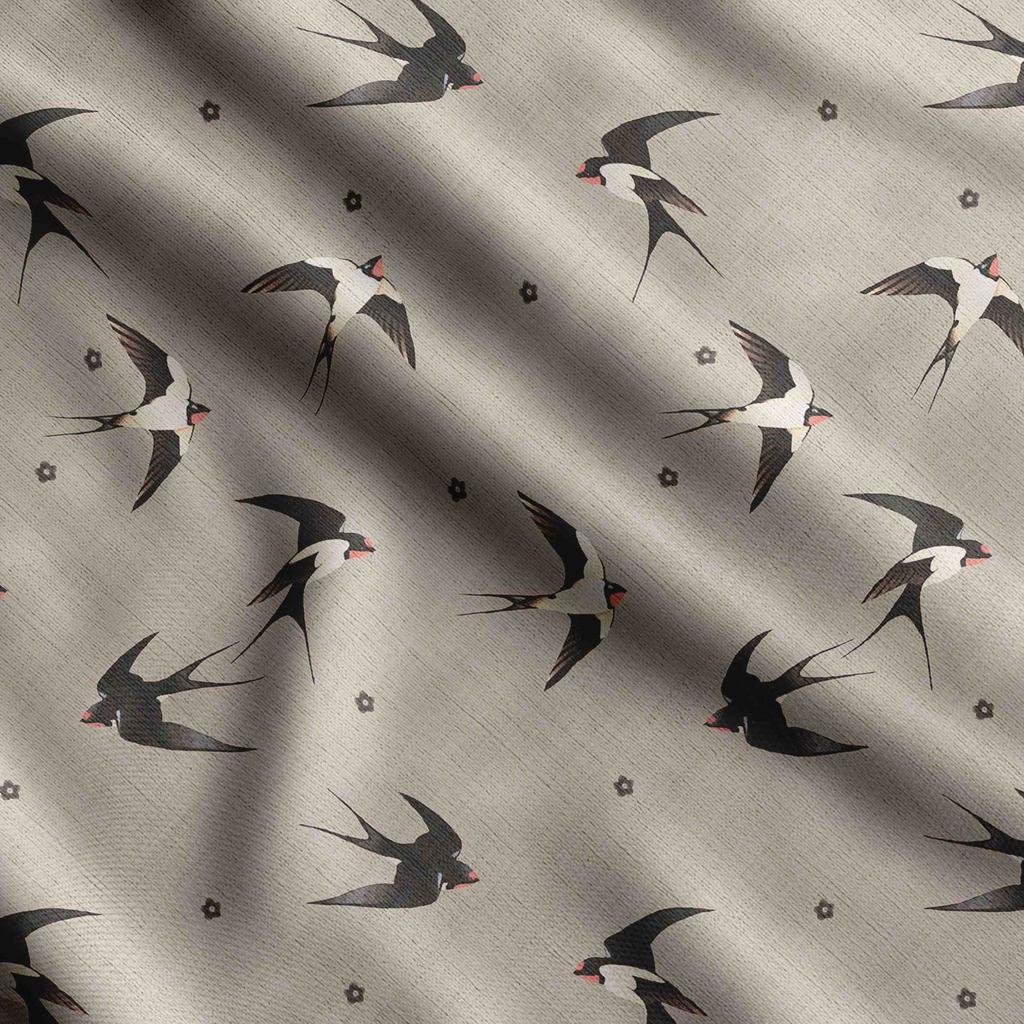 Soimoi Bird Print, Cotton Cambric, Quilting Fabric Sold by The Yard 42 Inch Wide, Medium Weight Cotton Fabric,