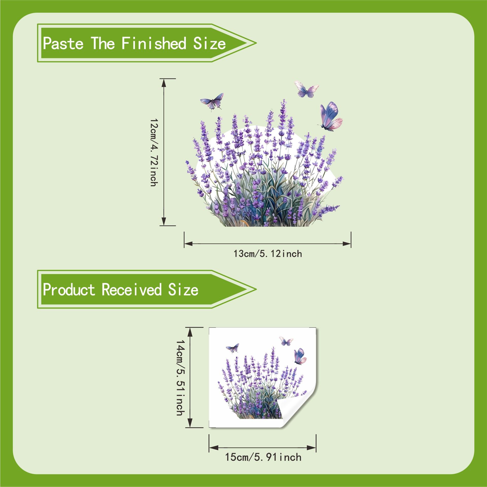 

Watercolor Lavender Butterfly Wall Sticker For Switch Outlet Cover Living Room Bedroom Self Adhesive 14x15cm разноцветный