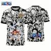 One Piece's Monkey D. Luffy graphic T-shirt Japanese anime football jersey Sports Dry Quickly Men's T-Shirt Kid's Clothing Tee