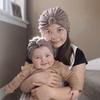 Cute Knot Baby Hat Soft Spring Autumn Kids Girl Boy Bonnet Hat Turban Solid Color Infant Head Wraps Beanie Cap Baby Accessories