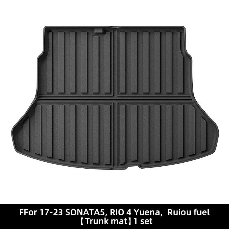 Car Floor Mats Dedicated for Yuena SONATA5 Models 17-23, TPE Material, Includes Trunk Mat