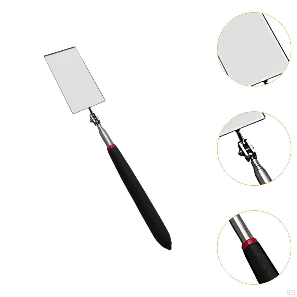 Degree Rotating Telescopic Inspection Mirror for Vehicles, Portable Extendable Flexible Stainless