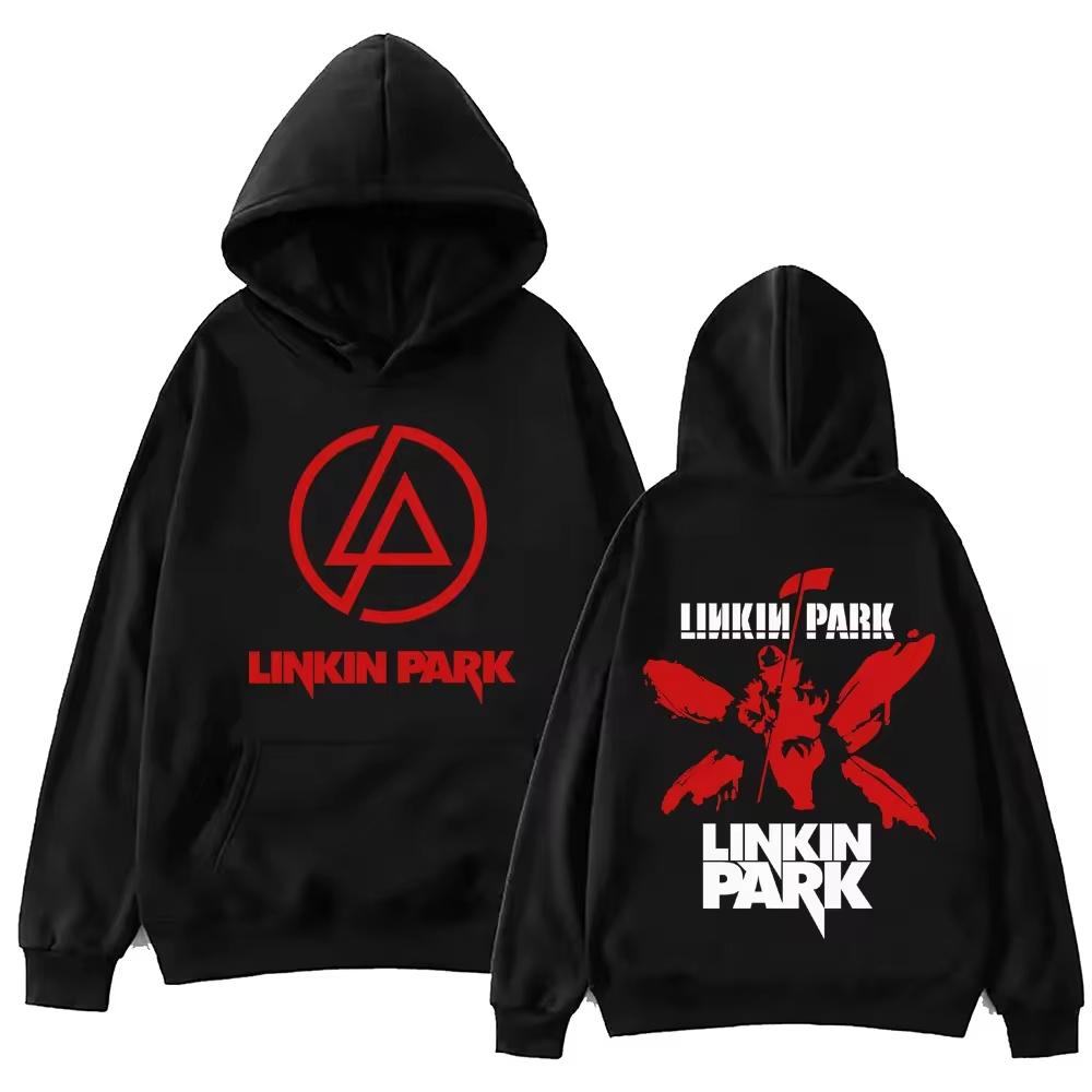 Streetwear LinkinPark Hoodie Harajuku Pullover Popular Music Sweatshirt Fans Gift Hoodies Men Casual YK2 Oversized Tops
