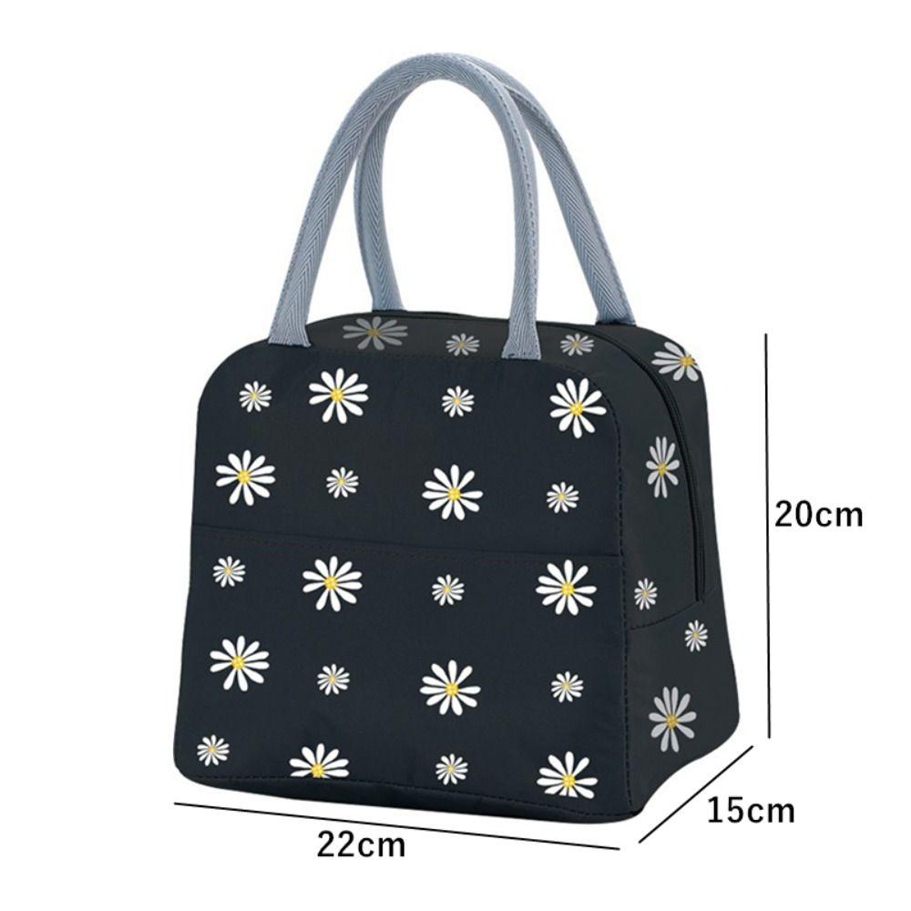 For Men For Student Dinner Container Daisy Lunch Bag Picnic Pouch Thermal Cooler Bag Large Capacity