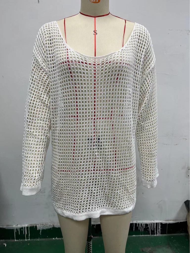 Sommer Damen Mesh Strick Bikini Cover-up Cardigan: Europäischer und amerikanischer Stil