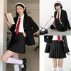 High School Girl Uniform Cosplay Student Uniform JK Uniform Set Headband Blazer Skirt School Fashion Graduation Suit Anime Halloween Cosplay Event