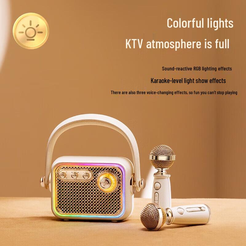 Elvis MW-M1K Dual Mic KTV Bluetooth Speaker Gift Box